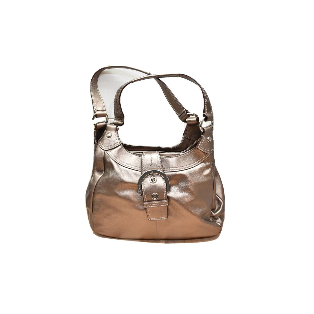 Coach Soho Leather Hobo Shoulder Handbag Bronze