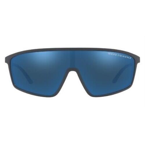 Armani Exchange AX4119S Sunglasses Matte Blue Dark Blue Mirrored Blue 137mm - Frame: Matte Blue / Dark Blue Mirrored Blue, Lens: Dark Blue Mirrored Blue