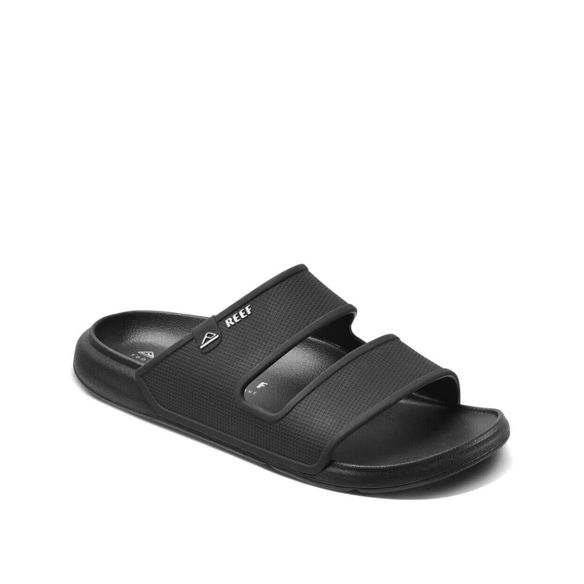 Reef Mens Oasis Double Up Slide Sandal Black Cj0366 Water Friendly Eva