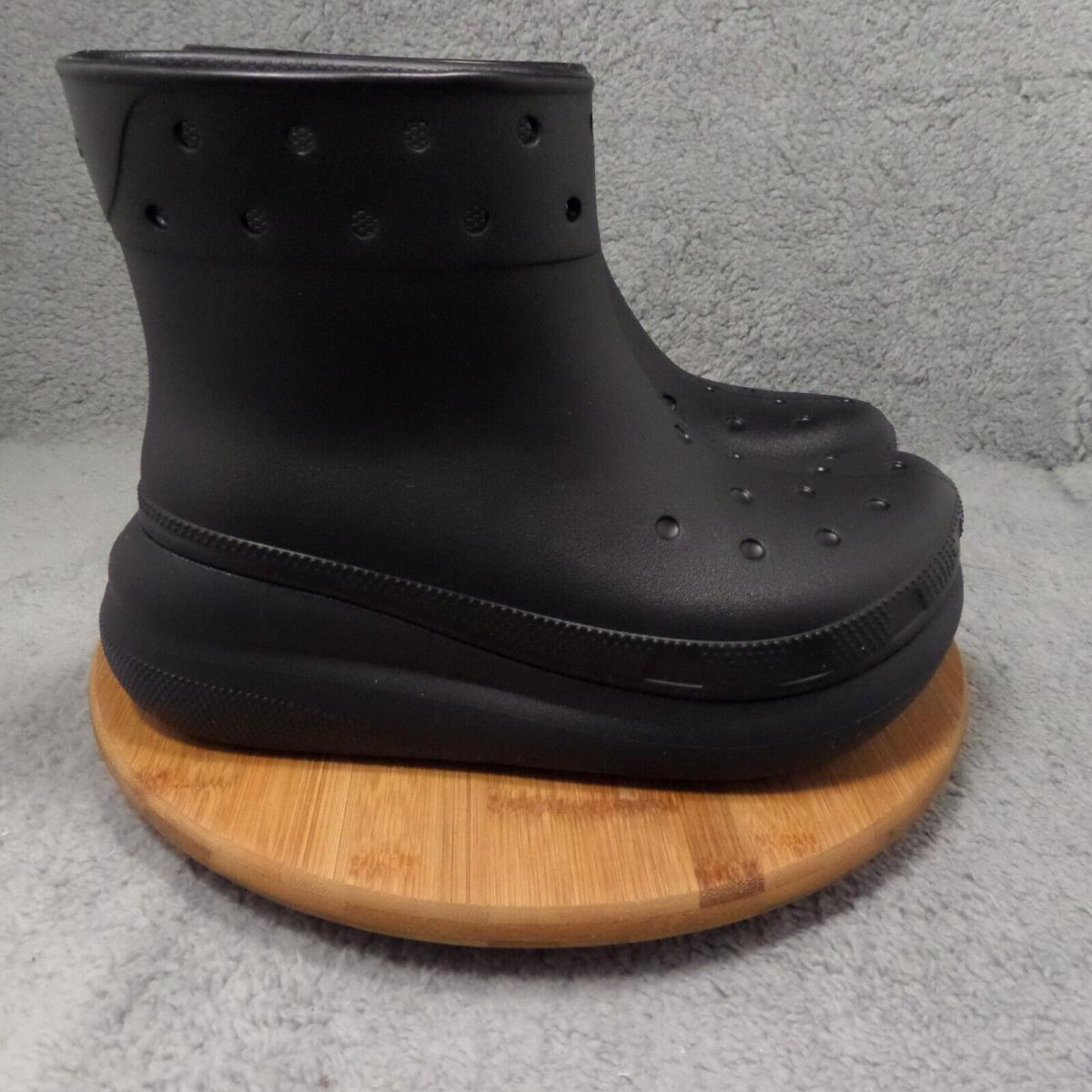 Crocs Crush Black Rubber Boots Sizes Men`s Size 8 9 Woman`s Size 10 11