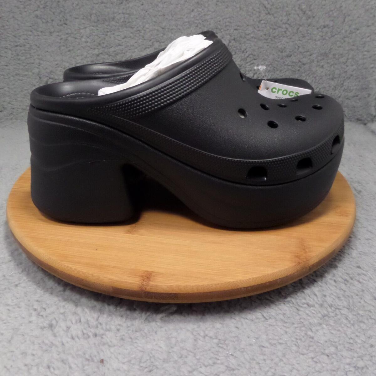 Crocs Siren Clogs Woman`s Size 8 9 Black Slip On Shoes