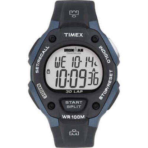 Timex Ironman Classic 30 Full-size 38mm Watch - Grey/blue T5H591
