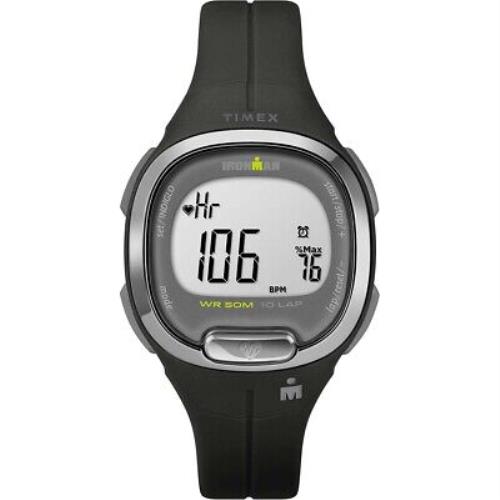 Timex Ironman Transit+ 33mm Resin Strap Activity Heart Rate Watch - Black/silver