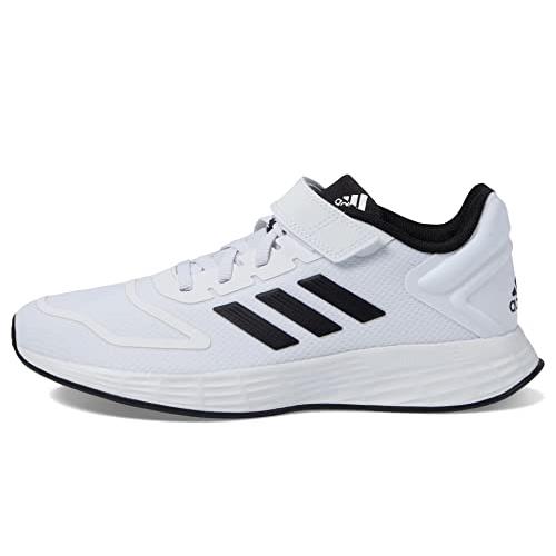 Adidas Unisex-child Duramo 10 Running Shoes Littl White/Black/White (Elastic)