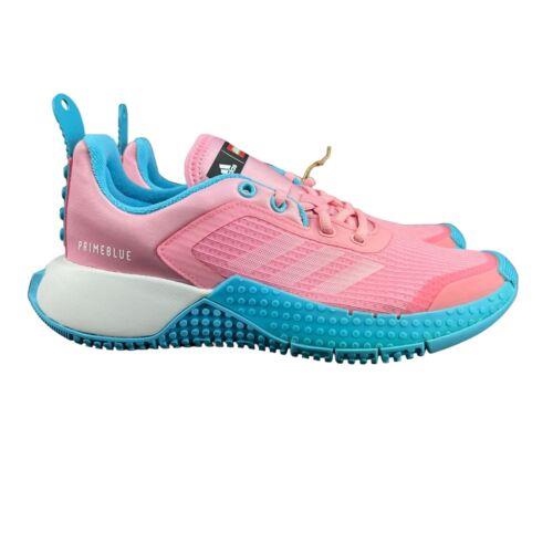 Adidas Lego Sport J Light Pink White Cyan Shoes GY2611 Youth Girl`s Sizes 4 - 5