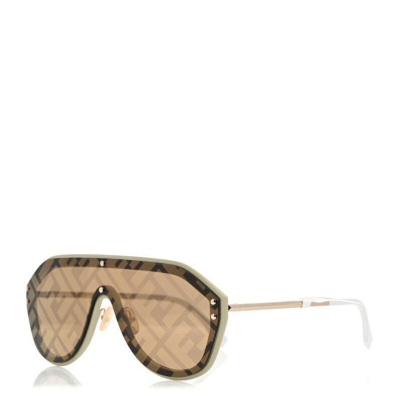 Fendi Large Brown Signature Sunglasses w/ Ivory Details FFM0039/G/S