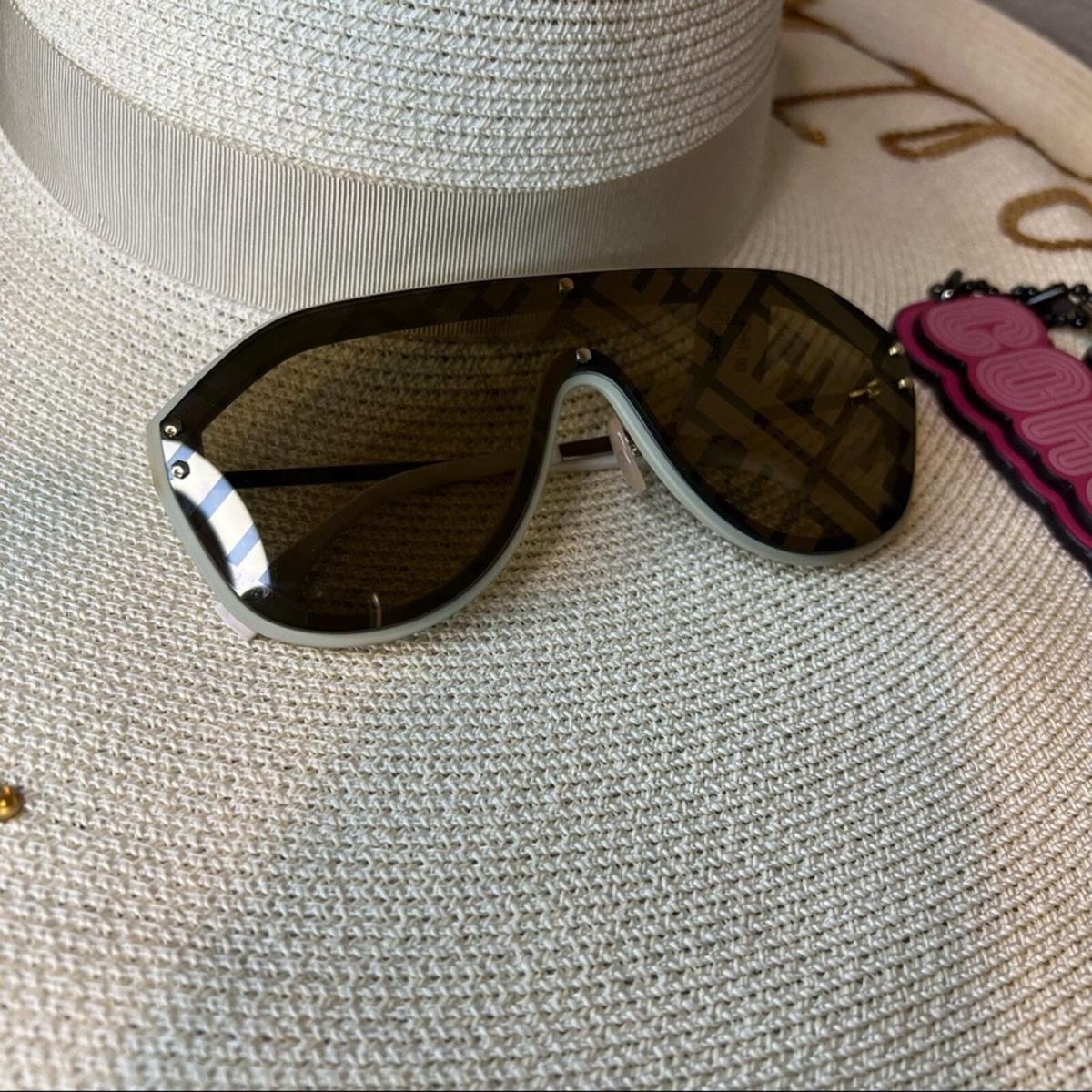 Fendi Large Brown Signature Sunglasses w Ivory Details FFM0039 G S Fash Brands