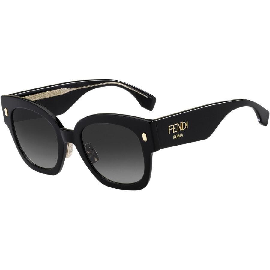 Fendi Ladies Black Sunglasses w/ Gold Hardware FF0458/G/S