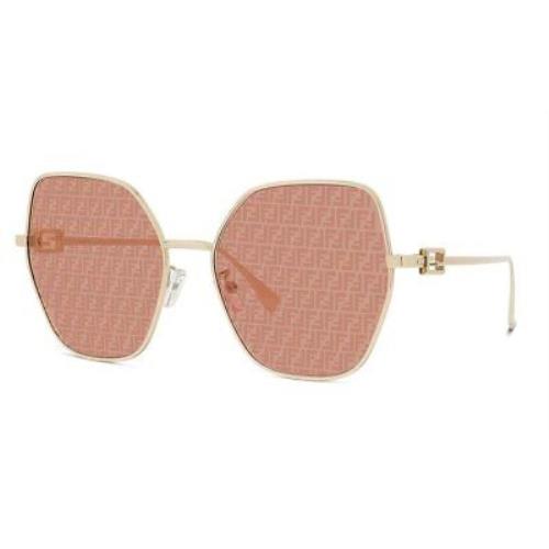 Fendi Pink FE40033U 10U 59 Woman`s Sunglasses 59mm