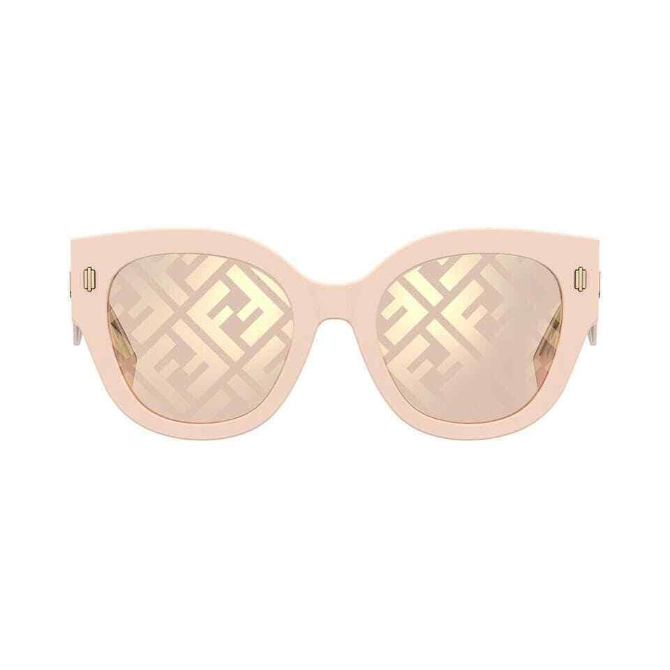 Fendi Baby Pink Cat Eye Sunglasses w/ Gold Details