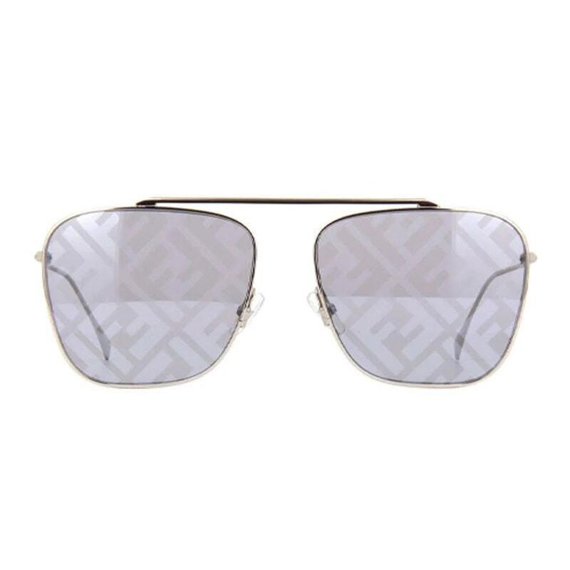 Fendi Silver Wired Sunglasses w/ Light Gray Lenses F0406/S