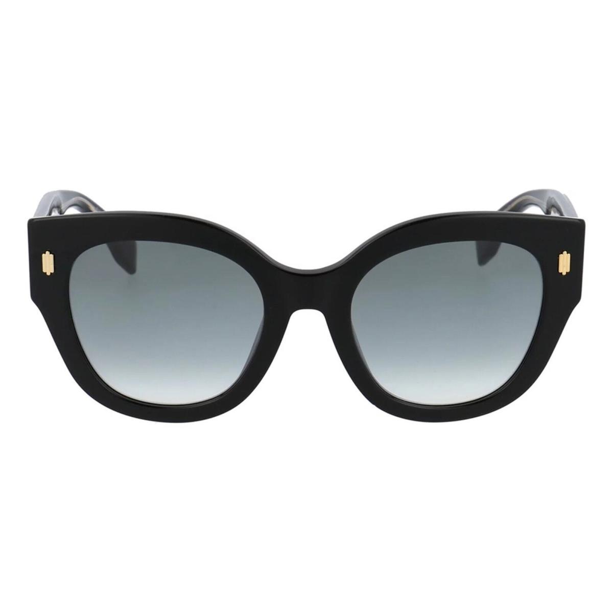 Fendi Black Cat Eye Sunglasses w/ Dark Lenses Gold Details FF0452/F/S