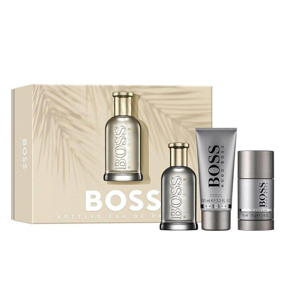 Hugo Boss Bottled 3 Pcs Set For Men 3.4 Edp Spray + 2.5 Deodoran + 3.3 Oz Shower