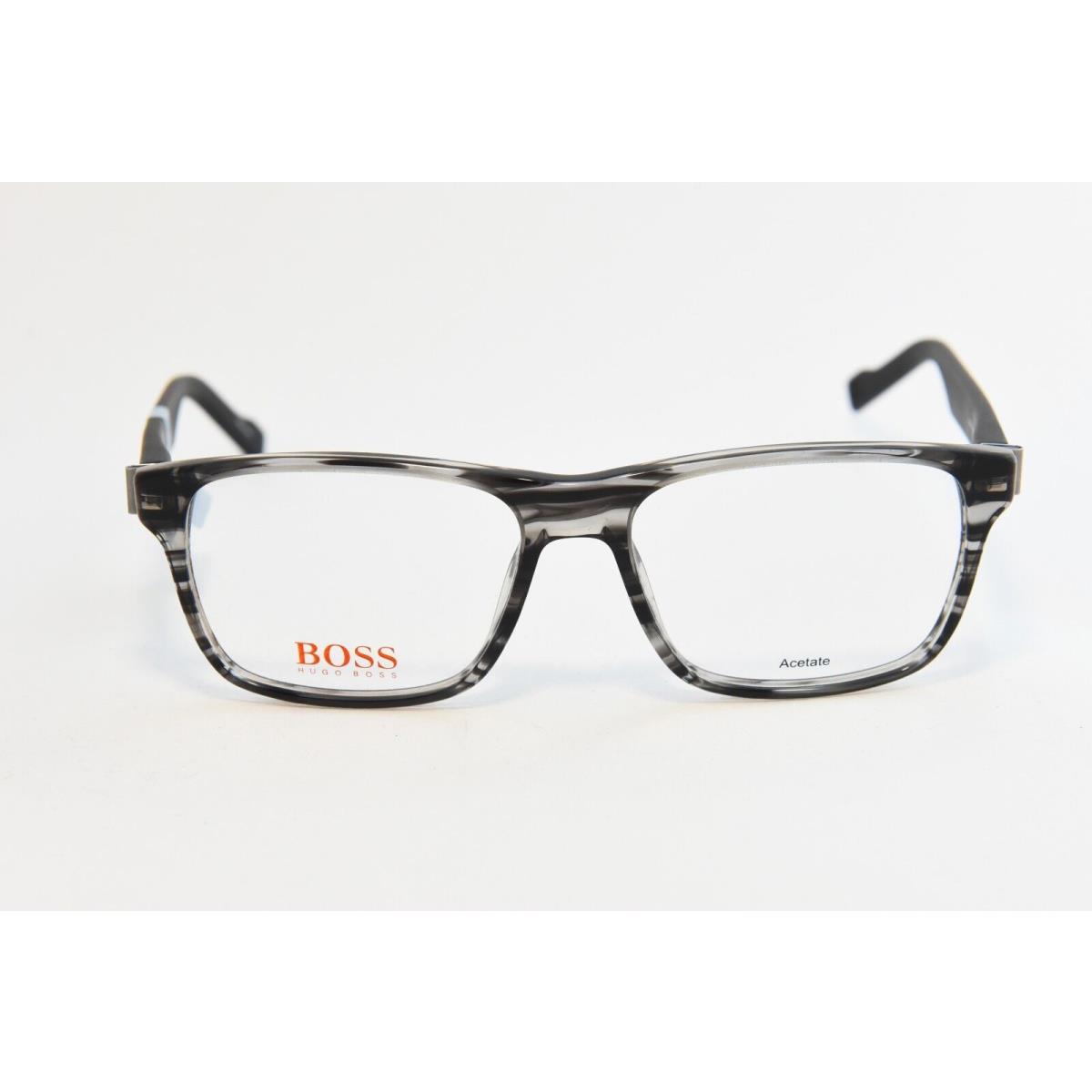 Hugo Boss BO 0146 Full Rim Acetate Eyeglass Frames 6SD Grey Marble 54-16-140