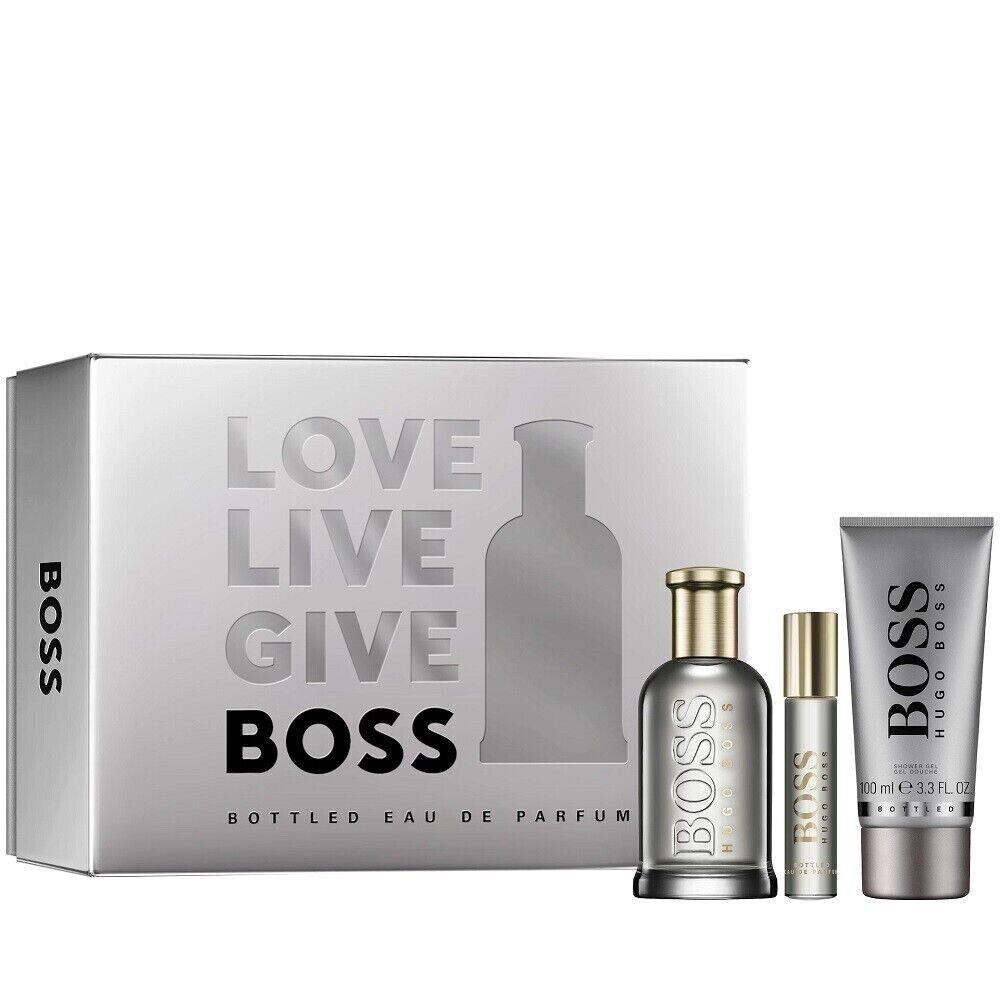 Hugo Boss Bottled 3Pcs Set For Men 3.4 Edp Spray + Deo Stick + 3.4 Oz Shower Gel