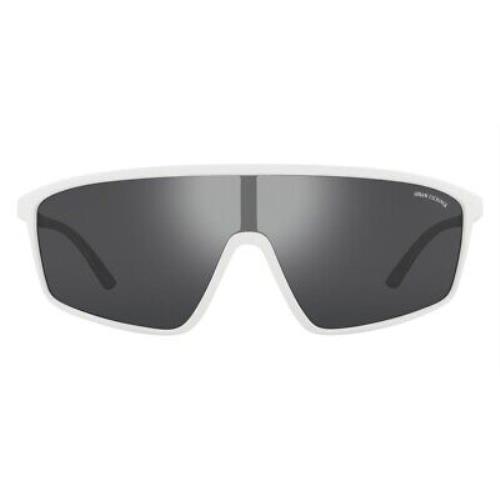 Armani Exchange AX4119S Sunglasses Matte White Gray Mirrored Silver 137mm