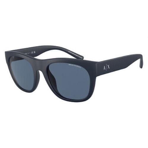 Armani Exchange AX4128SU Sunglasses Matte Blue / Dark Blue - Frame: Matte Blue / Dark Blue, Lens: Dark Blue