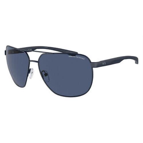 Armani Exchange AX2047S Sunglasses Matte Blue / Dark Blue