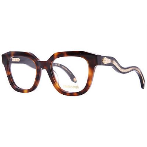 Roberto Cavalli VRC071 03AQ Eyeglasses Women`s Havana Full Rim Square Shape 51mm