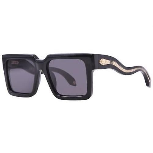 Roberto Cavalli SRC055 0700 Sunglasses Women`s Black/smoke Square Shape 55mm