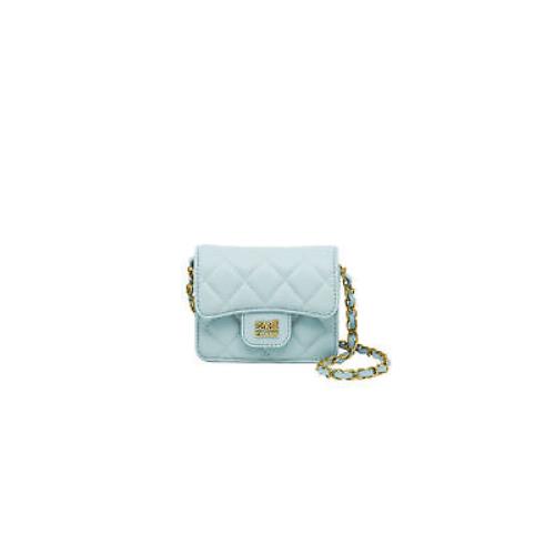 Cavalli Class Como Light Blue Mini Quilted Crossbody Bag