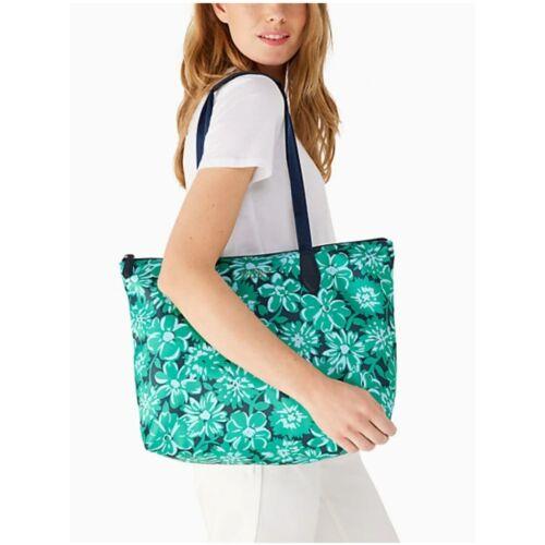 Kate Spade Mel The Little Better Packable Tote Green Multi K7389 Wristlet Floral