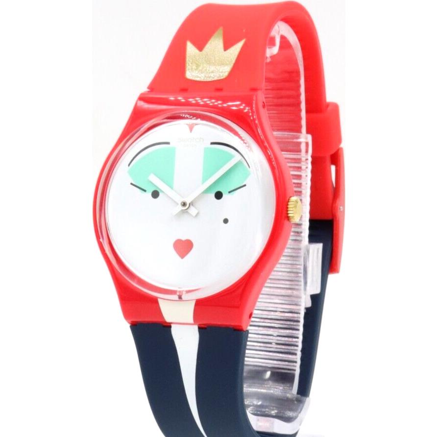 Swiss Swatch Originals Wonderqueen Silicone Women Watch 34mm GR165