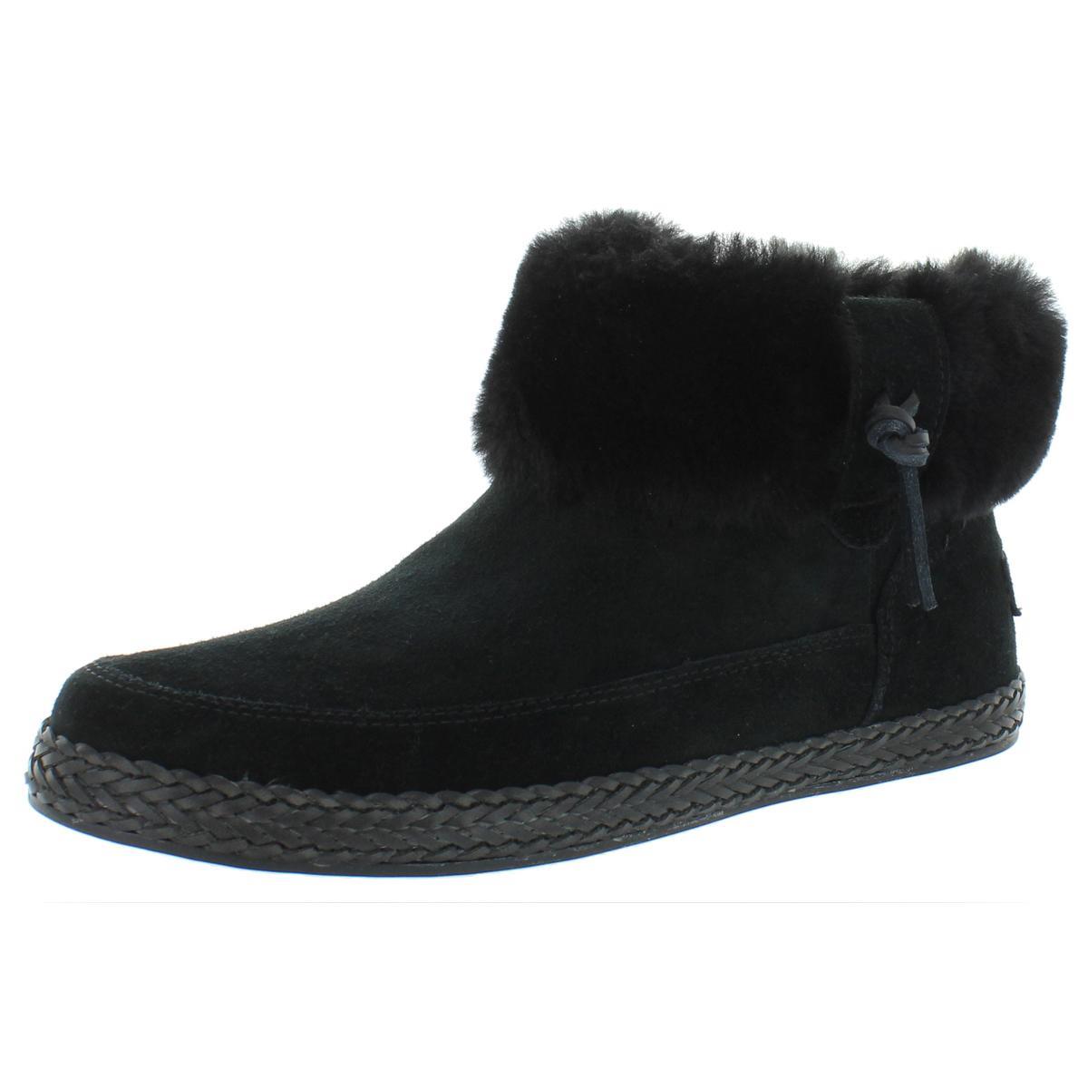 Ugg Womens Elowen Suede Shearling Ankle Winter Boots Shoes Bhfo 4460 Black