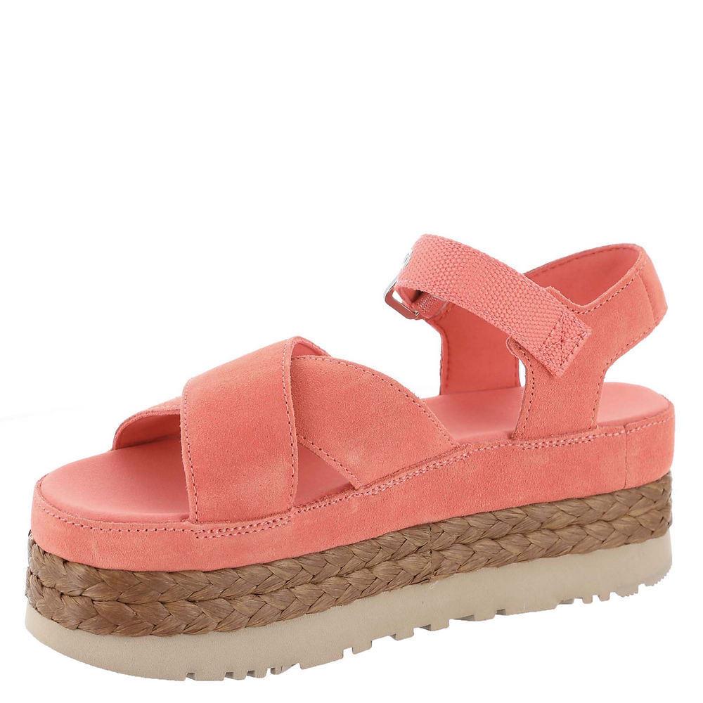 Women`s Shoes Ugg Aubrey Ankle Platform Wedges 1152711 Vibrant Coral