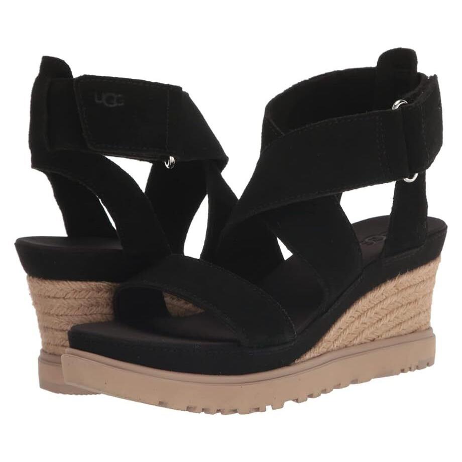 Women`s Shoes Ugg Ileana Ankle Platform Wedges 1139052 Black