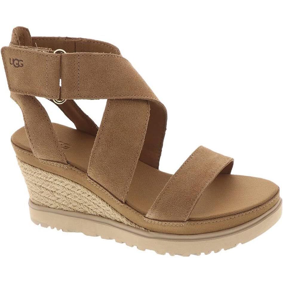 Women`s Shoes Ugg Ileana Ankle Platform Wedges 1139052 Chestnut