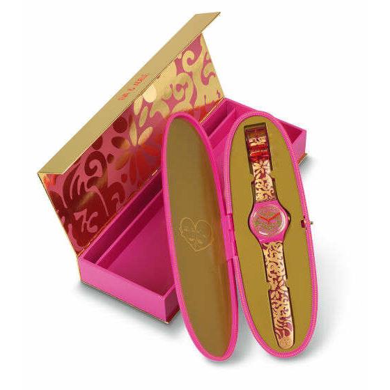 Futuring Swatch Gents Pink/gold Art Special by Eva Adele Nip-rare