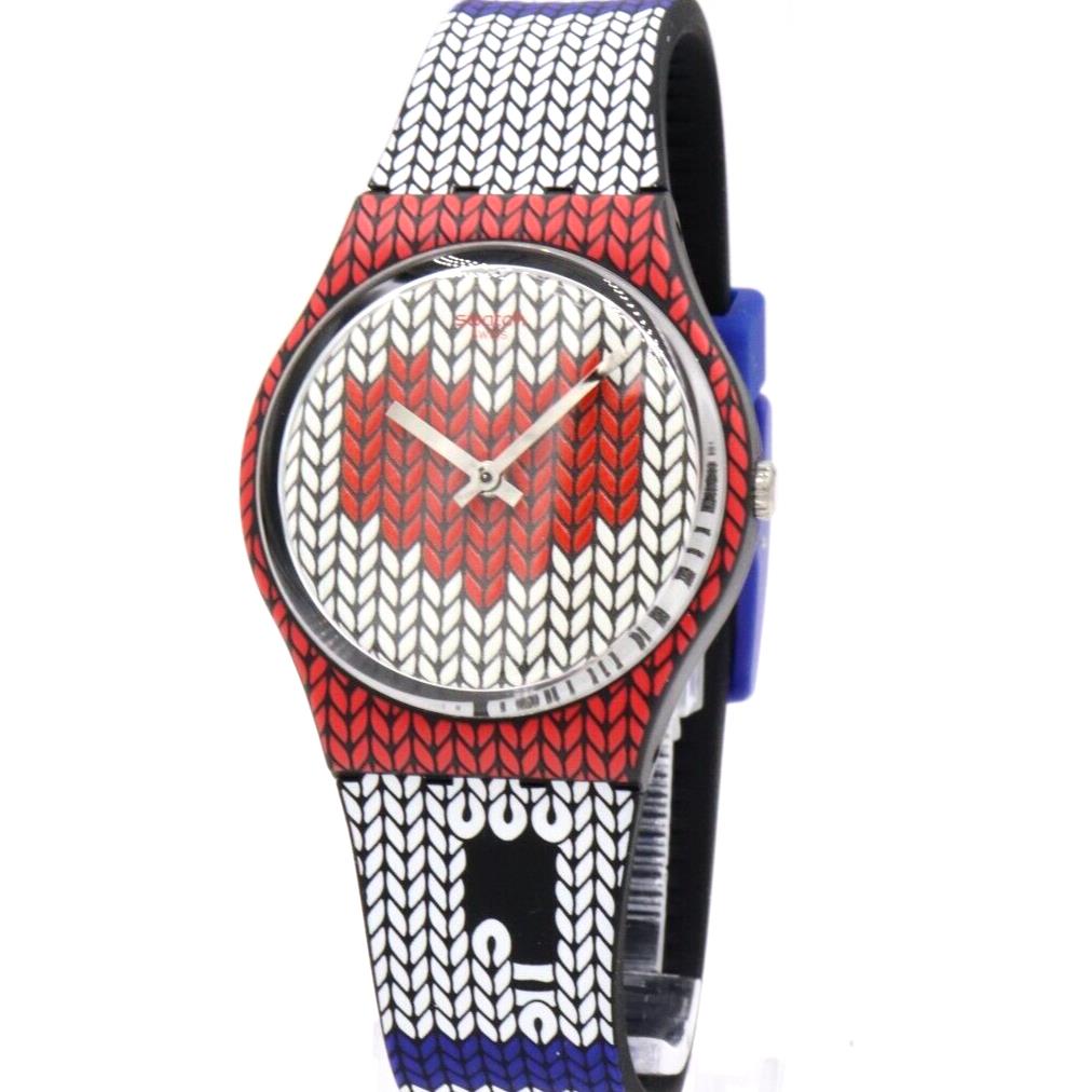 Swiss Swatch Originals Amaglia Arts Designs Silicone Watch 34mm GB306