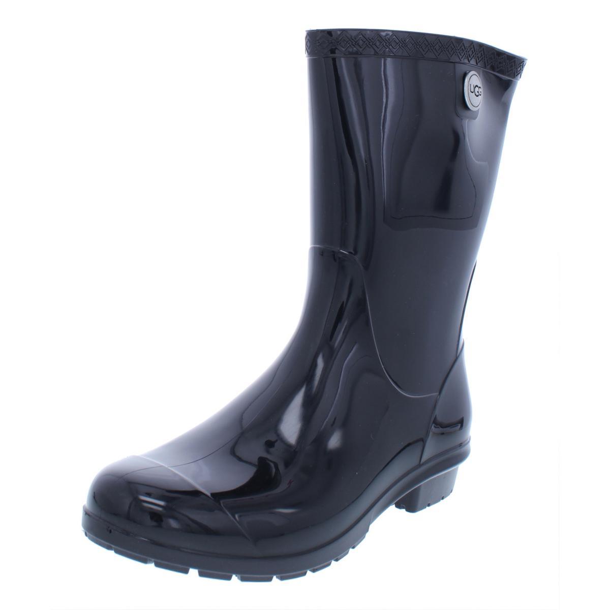 Ugg Womens Sienna Rubber Mid-calf Fashion Rain Boots Shoes Bhfo 9123 Black