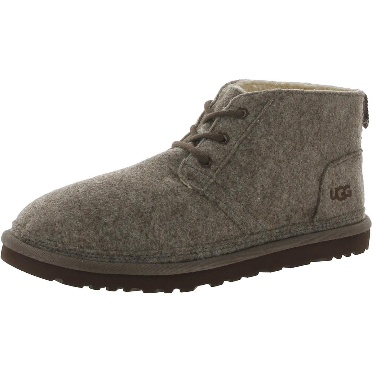 Ugg Womens Refelt Neumel Fur Lined Lace-up Ankle Boots Shoes Bhfo 2941 Chestnut