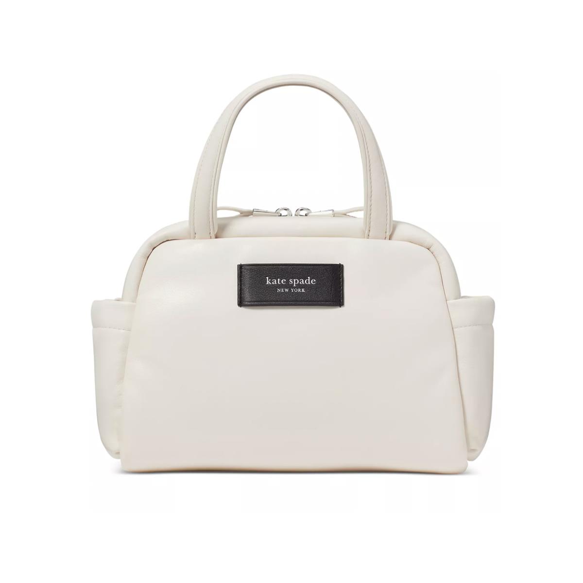 Kate Spade Puffed Smooth Leather Small Satchel Parchment