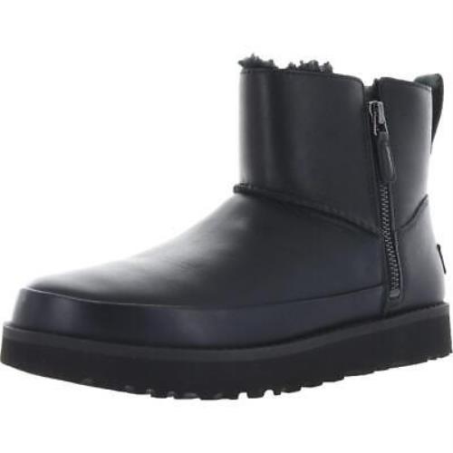 Ugg Womens Classic Zip Mini Black Casual Boots Shoes 7 Medium B M Bhfo 9187