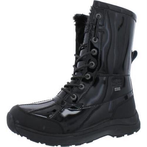 Ugg Womens Black Combat Lace-up Boots Shoes 10 Medium B M Bhfo 3445