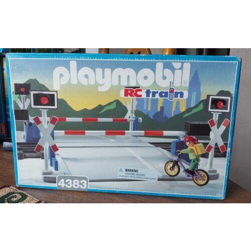 Vintage Playmobil 4383 RC Train Crossing Set