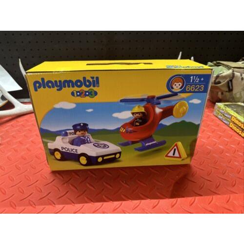 Playmobil 1.2.3 Car with Horse Trailer Set 6623 Rare Find