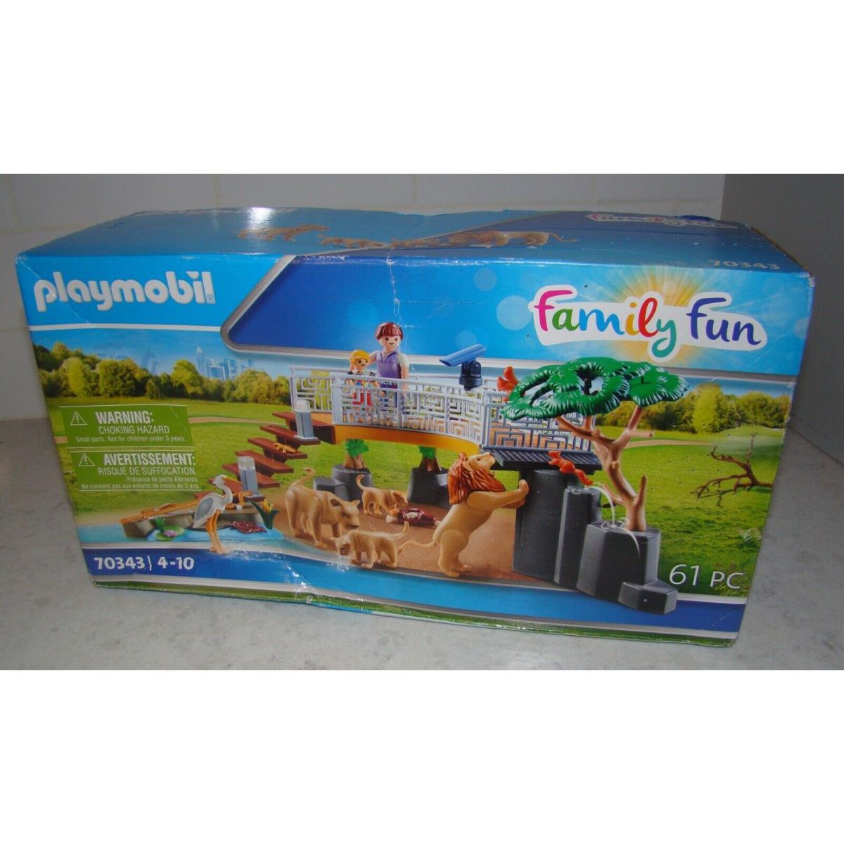 Playmobil Outdoor Lion Enclosure Playset 70343 61 Pieces