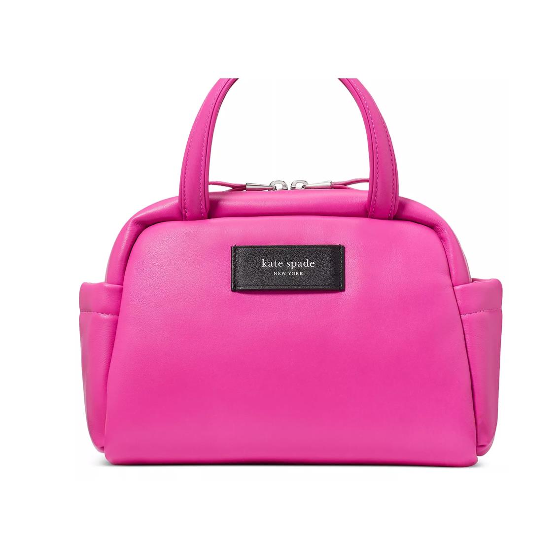 Kate Spade Puffed Smooth Leather Small Satchel Vivid Snap