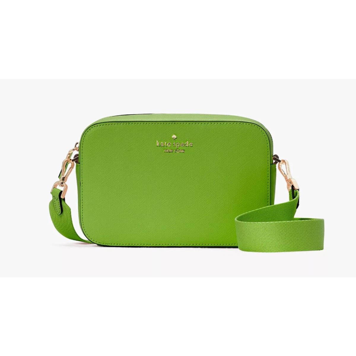 New Kate Spade Madison Mini Camera Bag Saffiano Leather Turtle Green