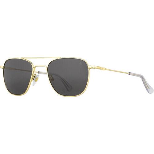 American Optical Pilot Men`s Sunglasses w/ Nylon Lens Gold-Tone/TC Gray (STCLGYN)