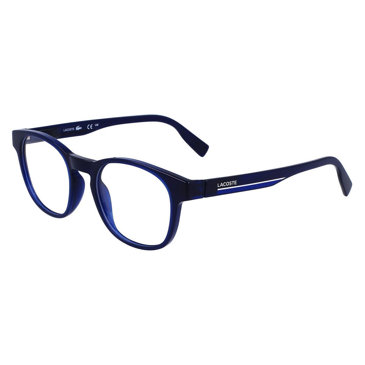 Lacoste L3654 Eyeglasses Kids Blue Lumi Wayfarer 46mm