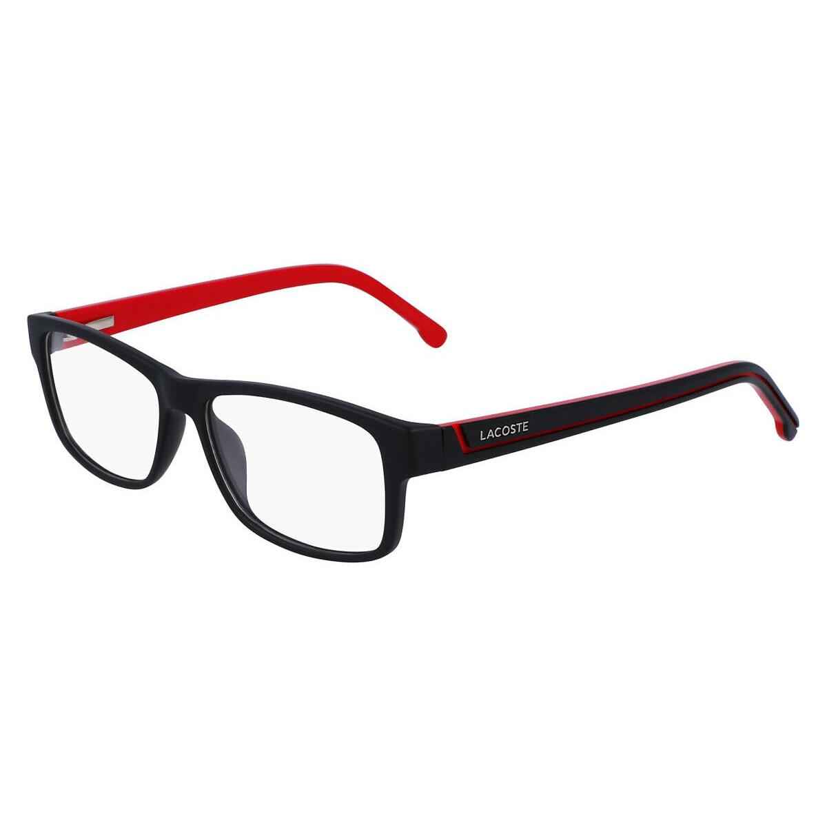 Lacoste Lac Eyeglasses Men Matte Black/red 004 53mm