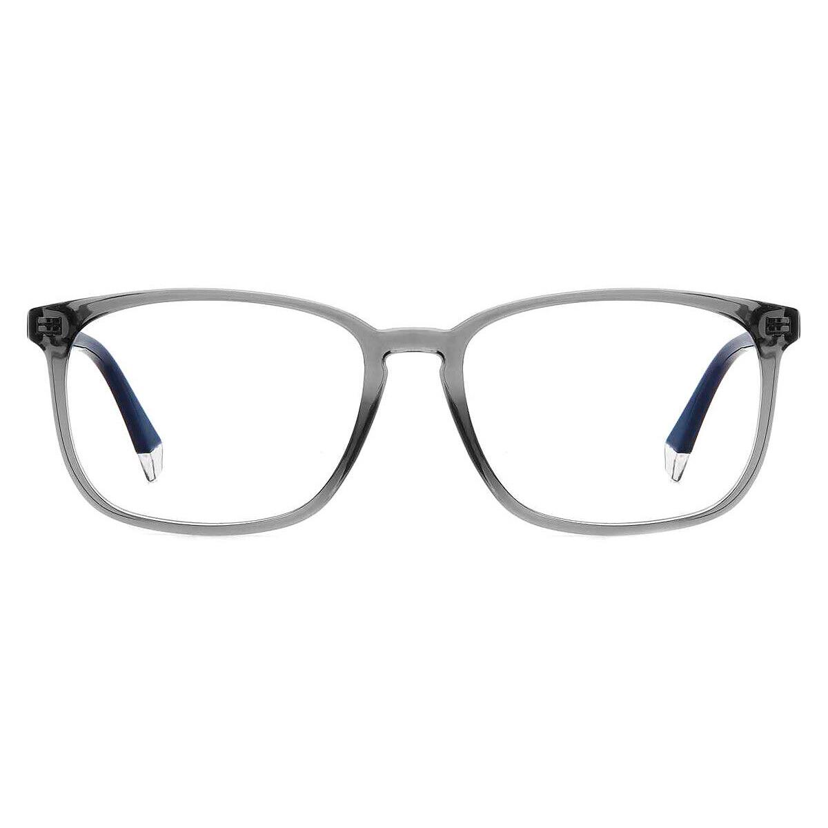 Polaroid Pld D488 Eyeglasses Men Gray Blue Square 56mm