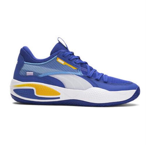 Puma Court Rider Basketball Mens Blue Sneakers Athletic Shoes 19506401