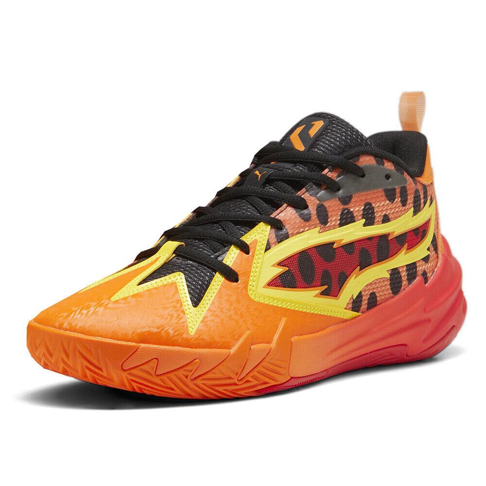 Puma Scoot Zeros X Cheetah Basketball Mens Orange Sneakers Athletic Shoes 30984 - Orange