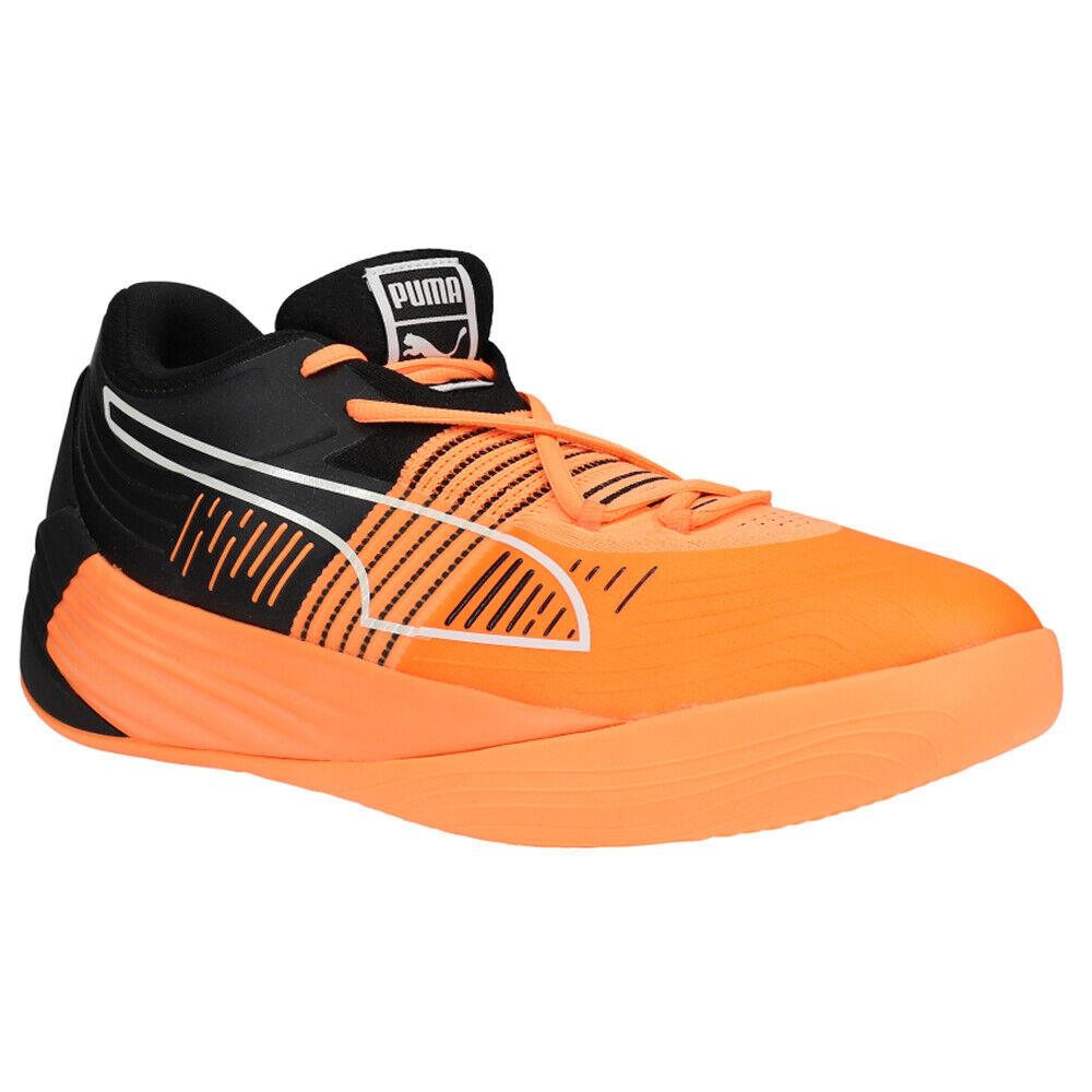Puma Fusion Nitro Basketball Mens Orange Sneakers Athletic Shoes 195514-15 - Orange